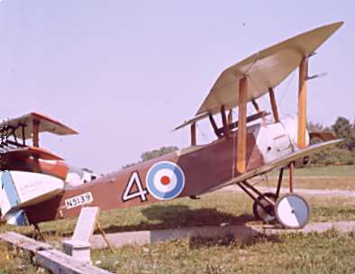 [Old World War I airplane at the Aerodrome]