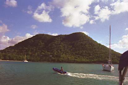 [View of Rodney Bay anchorage]